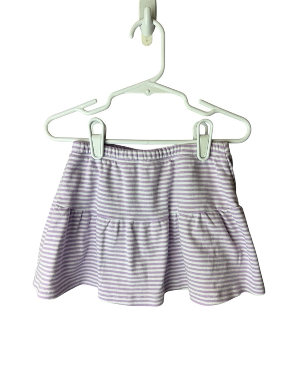 Little English Purple Stripe White Skort Skirt Short 4